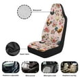 thumbnail image 6 of Yuyamidu Chicken Car Seat Cover Full Set for Front Seats Car Interior Accessories Set Pink Flowers Auto Interior Seat Covers Saddle Blanket, 6 of 7