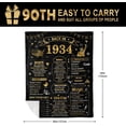 thumbnail image 5 of 90th Birthday Gifts for Women, 90th Birthday Gifts for Men, 90th Birthday Blanket, Best 1934 Gifts for 90 Year Old Women Men, 90th Birthday Gift Ideas, 90th Birthday Decorations Blanket 60"X50", 5 of 6