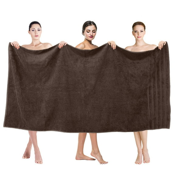 American Soft Linen Serviette de Bain Géante Grande en Coton Turc 100 % Véritable 35x70 Serviettes de Qualité Supérieure et de Luxe - Brun Chocolat