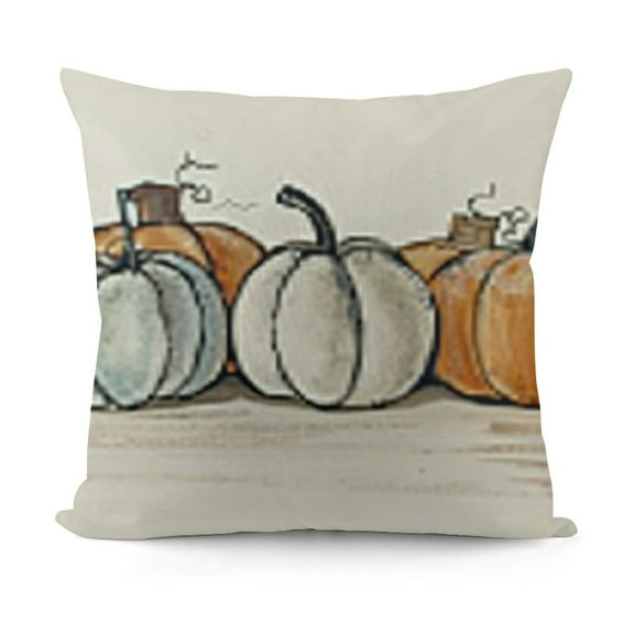 YINGXI Fall Pillow Covers Pumpkins Grey Autumn Harvest Hello Fall Throw Pillowcase Holiday Home Decor Sofa Bedroom Cushion Case Outdoor Indoor Decorations 12x12in