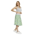 thumbnail image 4 of Women's Blue and Green Green Foliage Berry A-line Printed Skirt Casual Wear, S, Navy Blue and Fern Green, by Ambesonne, 4 of 6