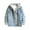 Sky Blue, variant on JTieacloth Men's Lightweight Jacket Mens Spring And Autumn Leisure Solid Color Buckle Hooded Denim Jacket Coat Black
