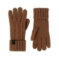 thumbnail image 2 of Brown Womens Winter Gloves Christmas Knitted Gloves Polyester Warm Lining Winter Gifts for Cold Weather Everyday Hole Thick Unisex A, 2 of 4