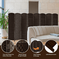thumbnail image 4 of Room Divider 8-Panel Room Partition, Foldable Freestanding Room Dividers, 6 ft Office Partition Walls Wood Divider Folding Portable Privacy Screen，Darkmocha, 4 of 7