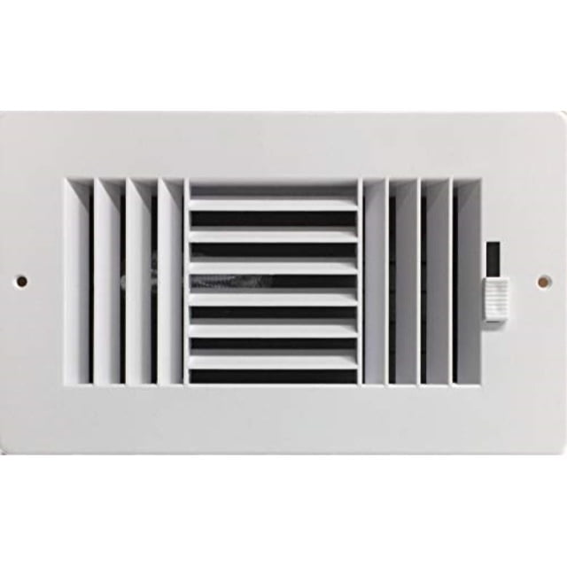 hbw three-way plastic side wall/ceiling register in white ...