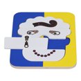 thumbnail image 4 of Funny Puzzle Board, Wooden Face Jigsaw Thinking Training Hand Eye Coordination Ability  For Home For Kids, 4 of 8