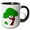Black/White, variant on 3drose, Cartoon Apple Tree N Apple Basket, 11oz Mug