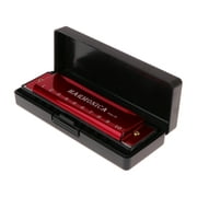 Blues Harmonica Diatonic Harp Mouth Organ 10 Hole Musical Instrument - , Package Size 10 x2.7 x2.2cm Red