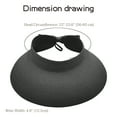 thumbnail image 5 of ACCEHUT Women's UPF 50+ Foldable Wide Brim Straw Sun Visor Adjustable Black Summer Beach Hat, 5 of 5