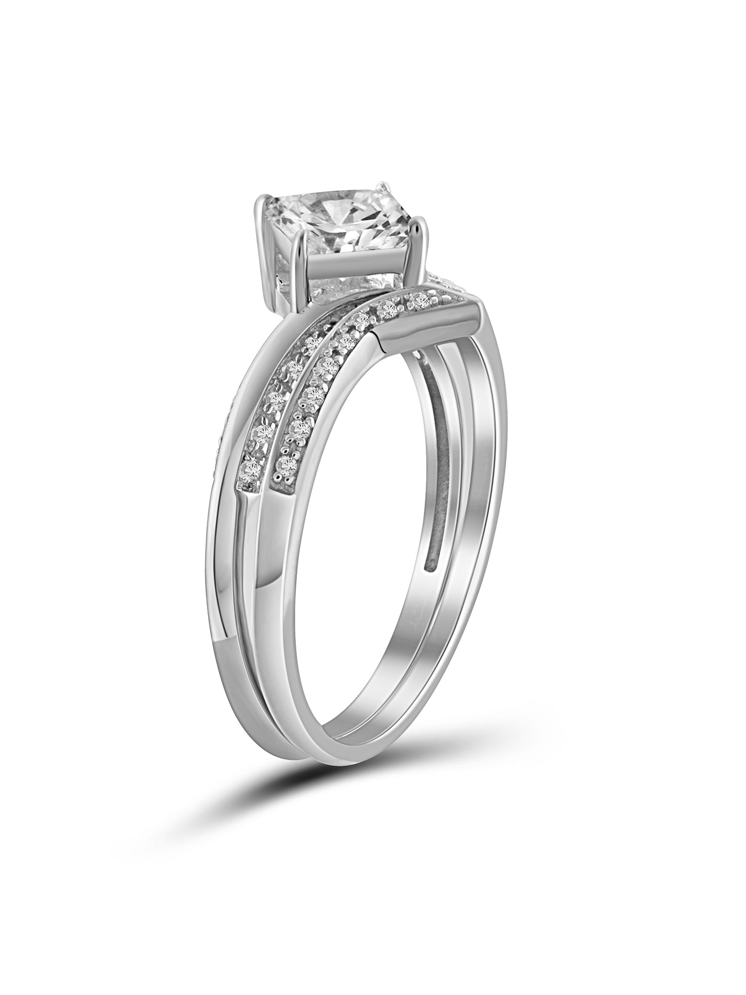 Diamonice 0.925 Sterling Silver 1.50 Carat White Cubic Zirconia Ring for Women | Cubic Zirconias for Everyday Womens Wear
