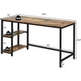 Home Office Computer Desk with 2 Storage Shelves, Industrial Study