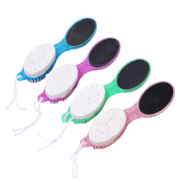 Minnieouse 4 en 1 profesional multifunción pies cuidado de los pies removedor de piel muerta cepillo limpieza pulido herramientas pedicura Cuerpo del baño Conjunto de cuatro colores