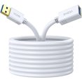 thumbnail image 1 of LAICAIW USB 3.0 Extension Cable 6 ft White, VCZHS USB Extender USB Extension Male to Female for USB Flash Drive, Card Reader, Hard Drive, Keyboard,Playstation, Xbox, Oculus VR, Printer, Camera, 1 of 7