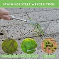thumbnail image 5 of Crack Weeder, Ongmies Stainless Steel Crevice Weeding Tool, L-Shaped Weeding Tool with Wood Handle for Garden, Yard, Patio & Terrace, 5 of 9