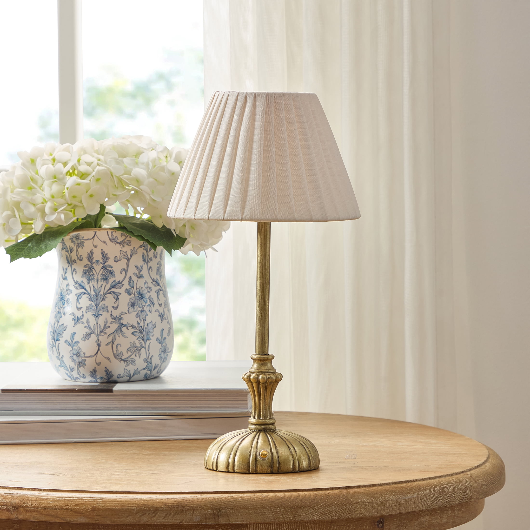 My Texas House 13 in Brass Metal Rechargeable Cordless Table Lamp