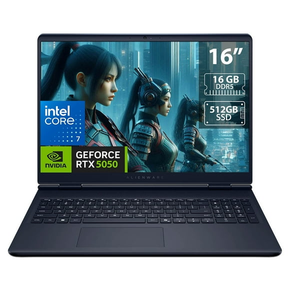 Laptop Gamer Alienware 16 Aurora: Intel Core 7 240H, RAM 16GB DDR5, SSD 512GB, Pantalla 16", RTX 5050, Windows 11 Home