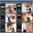 thumbnail image 6 of 9D Electric Head Shaver for Bald Men,DFITO Upgraded 5-in-1 Head Shaver for Bald Men, IPX6 Waterproof Wet Dry Shaving with LED Display Rechargeable Cordless 90 Mins Working, 6 of 9