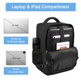 thumbnail image 2 of Mochila para portátil Hanples, unisex, negra, 16 pulgadas, 35 L, 2 of 9