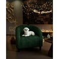 thumbnail image 4 of Comfy Barrel Armchair – Upholstered Single Club Chair with Soft Padded Seat, Smooth or Sherpa Boucle, Rounded Back Support – Ideal for Living Room, Bedroom, Reception, Study, 4 of 7