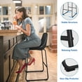 thumbnail image 2 of 30" Upholstered Bar Stools with Backs, Black, Set of 2, 2 of 5