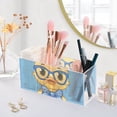 thumbnail image 5 of Cute Duck Wear Glasses and Tie Acrylic Pencil Pen Holder Cup 4 Compartments Desktop Organiser 7.87"x2.78"x3.54", 5 of 7