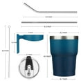 thumbnail image 3 of BJPKPK Tumbler With Handle And Straw 10 oz Stainless Steel Insulated Tumbler Cups With Lid For Water Or Ice Coffee,Indigo Black, 3 of 7