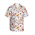 thumbnail image 2 of Balery Canada Day Print Men's Hawaiian Shirts Short Sleeve Beach Shirt Relaxed Fit Vacation Button Down Shirts-Medium, 2 of 9