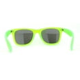 thumbnail image 2 of Matte Frost Neon Iconic Hipster Horn Rim Silver Mirror Sunglasses Green, 2 of 4