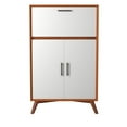 thumbnail image 6 of Alpine Furniture Flynn Large Wood Bar Cabinet in Acorn-White, 6 of 8
