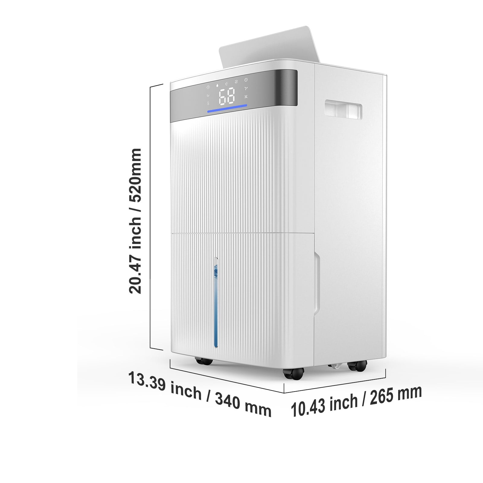 KFFKFF 80 Pints Dehumidifier for Home and Basement, Includes Drain Hose for Commercial and Industrial Applications, Intelligent Humidity Adjustment, Quiet Operation for Large Spaces, Bedrooms