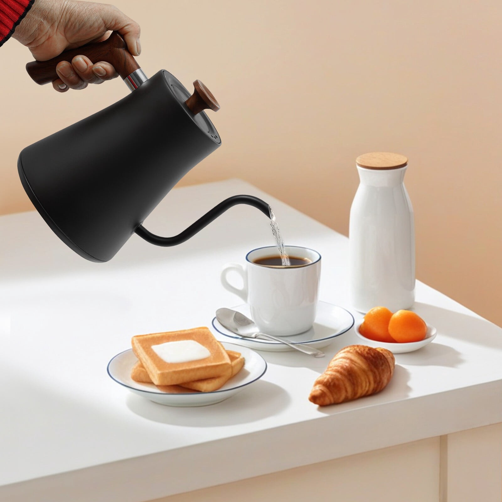 Electric Gooseneck Kettle, 110V-130V 1200W Electric Kettle, 28*20.5*22cm for Home, Offices, Hotels