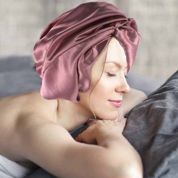 Soimiss Sleeping Hair Cap Protector Purple 1 Set