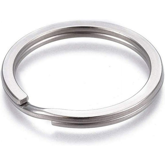 Pandahall 100 Pieces 1 inch 304 Stainless Steel Split Key Rings Metal Round Key Chain Rings for Home Car Office Keys Jewelry Making