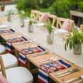 thumbnail image 4 of Patriotic Gnomes Cloth Napkins, Independence Vintage Blue Red Striped Washable and Reusable Dinner Napkins Set of 2, Table Napkin for Kitchen Party Birthday Wedding Hotel Housewarming 20"x20", 4 of 9