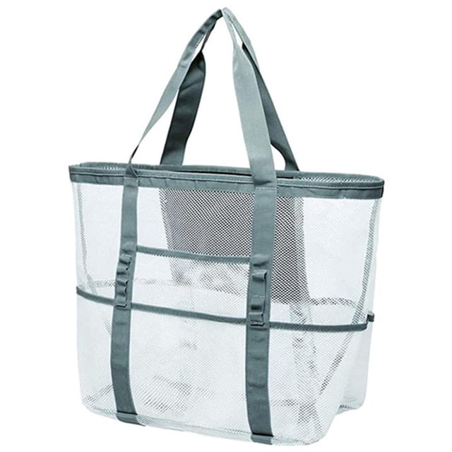 Bolso De Playa De Malla Bolso De Playa Con Cremallera Y Múltiples Bolsillos Para Picnic En La Playa Advancent AP005674-00