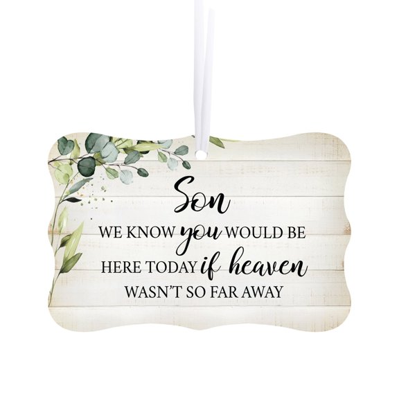 LifeSong Milestones Scalloped Memorial Ornaments Christmas Decorations for Tree - Son, We Know You