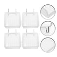 thumbnail image 1 of RUNROTOO 4pcs Garage Organization Bins Plastic Rectangular Pegboard Bins for General Users, 1 of 8