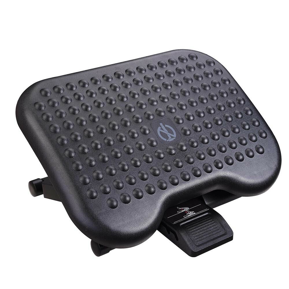 Portable Ergonomic Foot Rest Massage Adjustable Angle Height Under Desk
