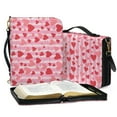 thumbnail image 3 of FOR U DESIGNS Heart Pattern Bible Bags for Women Tote Waterproof Leather Bible Case for Girl for Valentine's Day Casual Bible Book Cover Carrying Case Size Large Bible Cover Case, 3 of 7