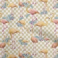 thumbnail image 1 of oneOone Silk Tabby Yellow Fabric Check & Toucan Sewing Craft Projects Fabric Prints By Yard 42 Inch Wide, 1 of 4