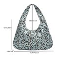 thumbnail image 5 of Bolso Hombro Con Leopardo Y Media PU Hobo para Mujer () Azul, 5 of 5