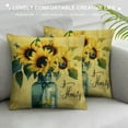 thumbnail image 3 of Nawypu  Hello Sunshine Sunflower Eucalyptus Leaves Throw Pillow Cover,Spring Summer Yellow Cushion Case Decoration for Sofa Couch, 3 of 5