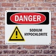 thumbnail image 4 of (2 Pack) Sodium Hypochlorite OSHA Danger Sign 10 Inch X 7 Inch Plastic Sign, Weather Resistant, UV Protected for Workplace, Business, and Construction Site, Made in the USA, 4 of 8