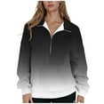 thumbnail image 2 of mfyjkho Tops De Gimnasio Para Mujer, Blusa Estampada De Moda Para Mujer, Tops De Manga Larga, Sudadera Con Bolsillos, Abrigo Con Capucha Tops De Tallas Grandes M, 2 of 5