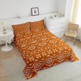 thumbnail image 3 of Boho Aztec Comforter Set King Western Geometric Bedding Set Tribal Retro Boho Aztec Quilt Bedding Modern Farmhouse Bedroom Decor Exotic Bohemian Comforter Orange White 2 Pillow Cases, 3 of 5