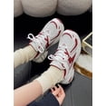 thumbnail image 3 of Women's Outdoor Athletic Shoes - Soft Leather Thick-Soled Height-Enhancing Sneakers, Breathable Mesh for Women, Running Sports Activities, Modern Casual Design, 3 of 4