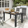 thumbnail image 2 of Outsunny Table à Manger d'Extérieur de 59 Pouces, avec Trou pour Parasol, Table de Patio, Noir, 2 of 10