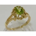 thumbnail image 2 of LBG British Made 10k Yellow Gold Natural Peridot Womens Solitaire Ring - 33 size options - Size 9.25, 2 of 7
