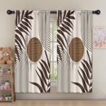 thumbnail image 5 of Blackout Kids Curtains,Brown Boho Geometric and Plant Pattern Childrens Insulated Curtains Set Of 2,Bedroom Essentials,Toddler Room Decor 52x63in(132x160cm), 5 of 5