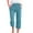 Sky Blue independence day dresses for women, variant on Wenini Straight Pants for Women Solid Summer Long Pants Fashion Casual Elastic Loose Calf-Length Trousers Straight Wide Leg Trousers With Pocket Sky Blue m
